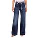 2025 Spring New Style Foreign Trade Wholesale European And American Women's Fashion Lace-Up Stretch Denim Straight-Leg_ecoleips.com