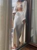 Tossy White Satin High Waist Long Skirt For Women Zipper Side Split Slim Elegant Party Maxi Skirt Y2k Outfit Female Long Skirt_ecoleips.com