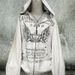 Women's Dark American Retro Graffiti Printed Hoodie Casual Sweatshirt White Lazy Subculture Jacket for Autumn_ecoleips.com
