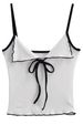 Y2K Cami Top With Bow Knot Front Spaghetti Strap Crop Tank Top Summer Women Shoujo Girl Top Outfit_ecoleips.com