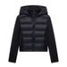 Women's Casual Hooded Quilted Jacket – Lightweight Long-Sleeve Coat For Winter (XS-L, Polyester Shell, Zip Front)_ecoleips.com