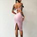 Women's Clothing Fitness Sports Casual Dress Women's Halter Neck Beautiful Back Sexy Hip Skirt Cloud Sense Breathable High Elastic_ecoleips.com