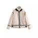 Women’s Biker-Style Faux Shearling Jacket – Winter-Ready Fleece-Lined Coat With Plush Collar (Black/White/Cream)_ecoleips.com