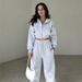 Women's Casual Hoodie & Jogger Set – Zip-Up Long Sleeve Pullover With Drawstring Hood & Elastic Waist Sweatpants, Streetwear Two-Piece Outfit_ecoleips.com