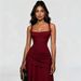 European And American Style Women's Slim Fit Pleated Halter Dress Sexy Long Skirt Tie up Bodycon Evening Banquet Dress_ecoleips.com