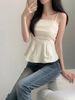 White Strapl Vest Women Summer Outdoor Chic Design Slimming Ort Pure Desire Trendy Top Commute Sle Color_ecoleips.com