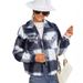 Women's Plaid Contrast-Color Long Sleeve Jacket Winter Fashion Notched Lapel Single-Breasted Coat_ecoleips.com