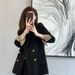 ng2510292 Black Street Style Small Blazer Casual Jacket For Women 2025 Spring Autumn New Korean Version Internet Celebrity Elegant_ecoleips.com