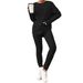 European American Cross-border Women's Clothing Solid Color Autumn And Winter Fashion Casual Elegant Round-neck_ecoleips.com
