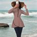 Women's Clothing Swimsuit Long Sleeved Sunscreen Hot Spring Diving Suit Round Neck Surfing Suit Swimming Slim Conservative Beach Wear_ecoleips.com