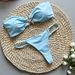 2025 New Bikini Sexy European And American Bikini Solid Color Tube Top Split Women's Swimsuit Swimsuit_ecoleips.com