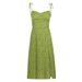 Cross-border Supply Green Floral Print Camisole For Women, Summer 2024 New Style, Beach Vacation Outfit, Waist-cinching_ecoleips.com