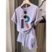 Women's Clothing Summer New Fashion Short Sleeved Shorts Suit Loose Slim Two Piece Suit Stylish Casual Sports Suit_ecoleips.com