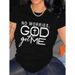 European And American Letter Print Cute Fashion Retro Simple Plus-size Women's Casual Base Shirt Clothing For Women_ecoleips.com