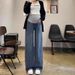 Women's Clothing Maternity Jeans For Pregnant Women - Stretchy Denim Pants With Belly Support, Loose Fit, High Waist, Straight Leg & Wide Leg Options_ecoleips.com