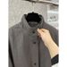 girl High-End European Style Autumn Winter New Loose Casual Stand Collar Single-Breasted Cotton Jacket Plaid Patchwork Coat_ecoleips.com