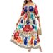 Women's Clothing New Printed Dress Long Skirt_ecoleips.com