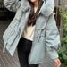 girl Hot-Selling 2025 Winter Haining Women's New Fox Collar Rabbit Fur Inner Detachable Parka_ecoleips.com