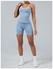 K Color Blocking Sports Suit For Women, Backless Tight Yoga Suit, Quick Drying, Outdoor Running, Fitness Yoga Suit_ecoleips.com