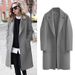 Double-sided European And American Women's Clothing New Woolen Coat Long Loose Woolen Coat Women's Gray Black_ecoleips.com