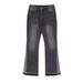 Women's Clothing Vintage Washed Flare Jeans For Women, Distressed Patchwork Denim Pants With 70s Retro Style (S-XL, Blue/Black)_ecoleips.com