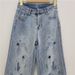 Embroidered Wide Leg Jeans For Women 2025 Spring And Summer New High Waist Loose Design Niche Raw Edge Stretch Straight Pants_ecoleips.com