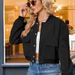 Unisex Women's Jacket Stand Collar Large Pocket Spring Autumn Relaxed Everyday Wear Versatile Comfortable Feshion Trend_ecoleips.com