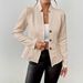 Women's Clothing Women's Autumn Winter Printed Jacket Button Pattern Blazer Long Sleeve For Formal & Casual For Women_ecoleips.com