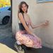 European American Summer Women's Clothing Bestseller: Floral Print Camisole With Lace Splicing, Sexy And Sweet Style_ecoleips.com