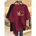 Women's Clothing Plus Size Short Sleeve T-Shirt Korean Style Loose Casual Fashionable Versatile Mid-Length Summer Wear For Youthful Look_ecoleips.com