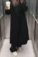 New Women's Clothing European And American Style Fashion Extended Solid Color Soft Loose Coat Coat_ecoleips.com