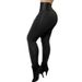 Women's Clothing Black High Waist Tight Zipper Buckle Design Trousers_ecoleips.com