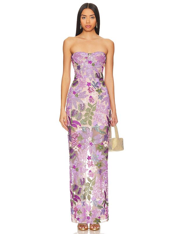 Women's Clothing Sequins Tube Top One Step Skirt Slim Sexy Slim Slit Long Skirt Dress_ecoleips.com