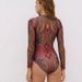Women's Smart Swimsuit UPF Sun Protection Ice Silk Long Sleeved Zipper One Piece Quick Dry Sexy Bodysuit for All Seasons_ecoleips.com