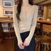 girl Low Base Shirt For Women, Autumn Winter 2024 New Design, Slim Fit Short Knitted Sweater, Square Neck Top_ecoleips.com