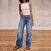 Women's Clothing High-Waisted Wide Leg Jeans Washed Gradient Retro Loose Fit Casual Denim Spring/Autumn Wear_ecoleips.com