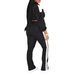 Women's Zip-Up Track Jacket & Jogger Pants Set - Stylish Color-Block Design, Breathable Polyester Blend, Casual & Workout Outfit_ecoleips.com