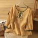 Cotton And Linen Three-Quarter Sleeve Embroidered Top For Women, Summer Artistic And Classical Pullover, Loose And Slimm_ecoleips.com