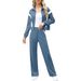 Women's Sporty Striped Lounge Set – Long Sleeve Color-Block Tracksuit (S-XXXL, Poly-Spandex Blend, Wrinkle-Free Chenille Fabric)_ecoleips.com