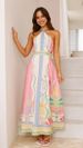Women's Clothing Halter Neck Sexy Lace Up Backless Long Dress_ecoleips.com