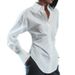 Women's Clothing Long Sleeved Solid Color Shirt Temperament Slim Design Slim Waist Pleated Women Commuting All Match_ecoleips.com