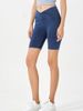 K New Cross High Waisted Denim Shorts For Women, High Stretch And Slimming, Sporty Outerwear Pocket, Fitness Five Point Cycling Pants_ecoleips.com