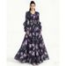 Women's Light Luxury Printed Bell Sleeve Dress European American Style Design Niche Pleated Full Skirt Trendy Cake Skirt_ecoleips.com