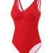 Women's Clothing One Piece Swimsuit Female Solid Color Sexy Bikini Swimsuit Female_ecoleips.com