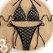 Women's Two Piece Swimsuit Glossy Fish Scale Stripes European American Style Sexy Swimwear_ecoleips.com