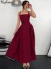 Hugcitar Women Elegant Solid Straps Sleeveless Backless Sexy Bodycon Maxi Dress Summer Fashion Clothings Birthday Party Vacation_ecoleips.com