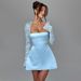Women's Slim A-Line Dress Lace Trimmed Sexy Alluring Clothing_ecoleips.com