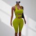 New 2026 Women's Solid Color Fitted Jumpsuit Casual Halter Neck Backless Sportswear Fashionable And Sophisticated_ecoleips.com
