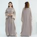 Voya Women's Elegant Solid Color Two-piece Set Sleeveless Dress With Cardigan Jacket, With Belt And No Pockets_ecoleips.com