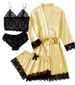 Women's Clothing Women's Pajamas Four piece Sexy Suspender Skirt Set Home Clothes Lace Pajamas Set_ecoleips.com